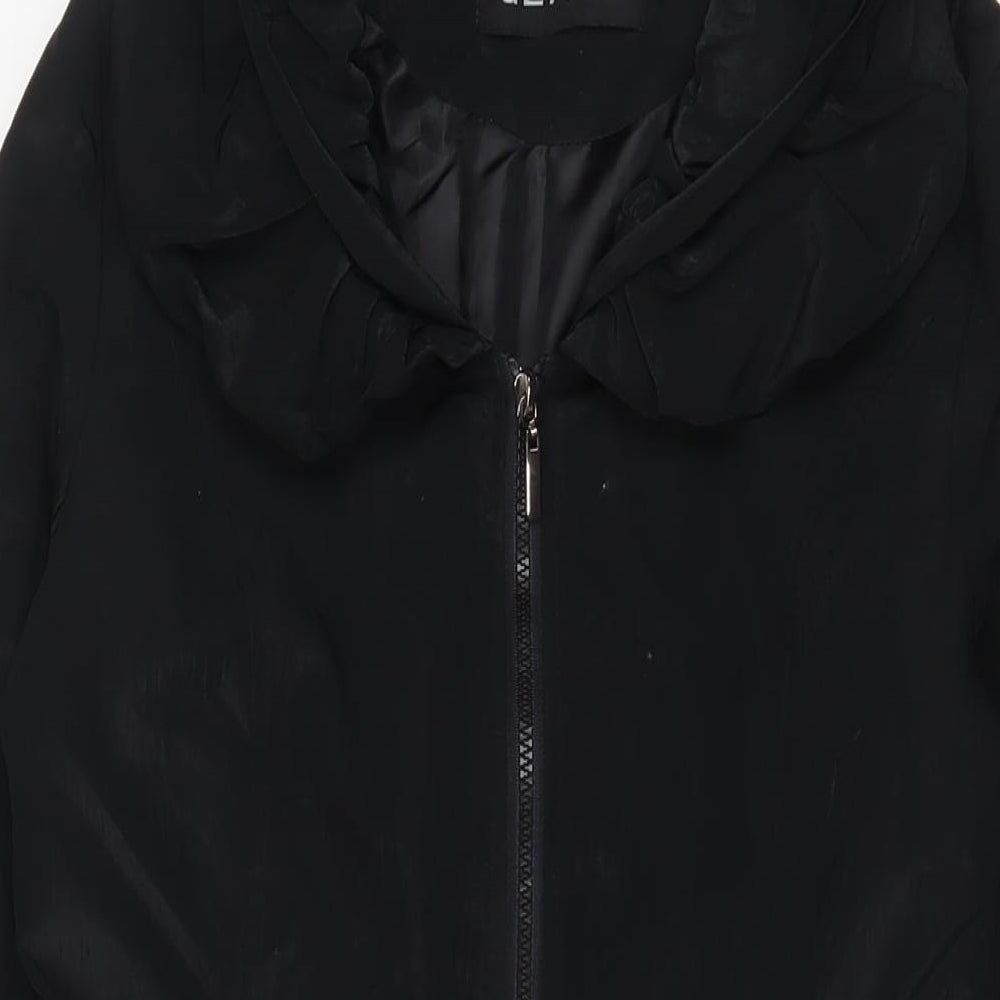 GLAMZ Womens Black Jacket Size 12 Zip