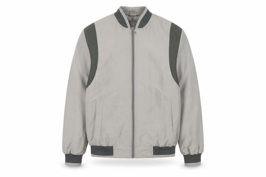 JCB Mens Grey Bomber Jacket Jacket Size L Zip
