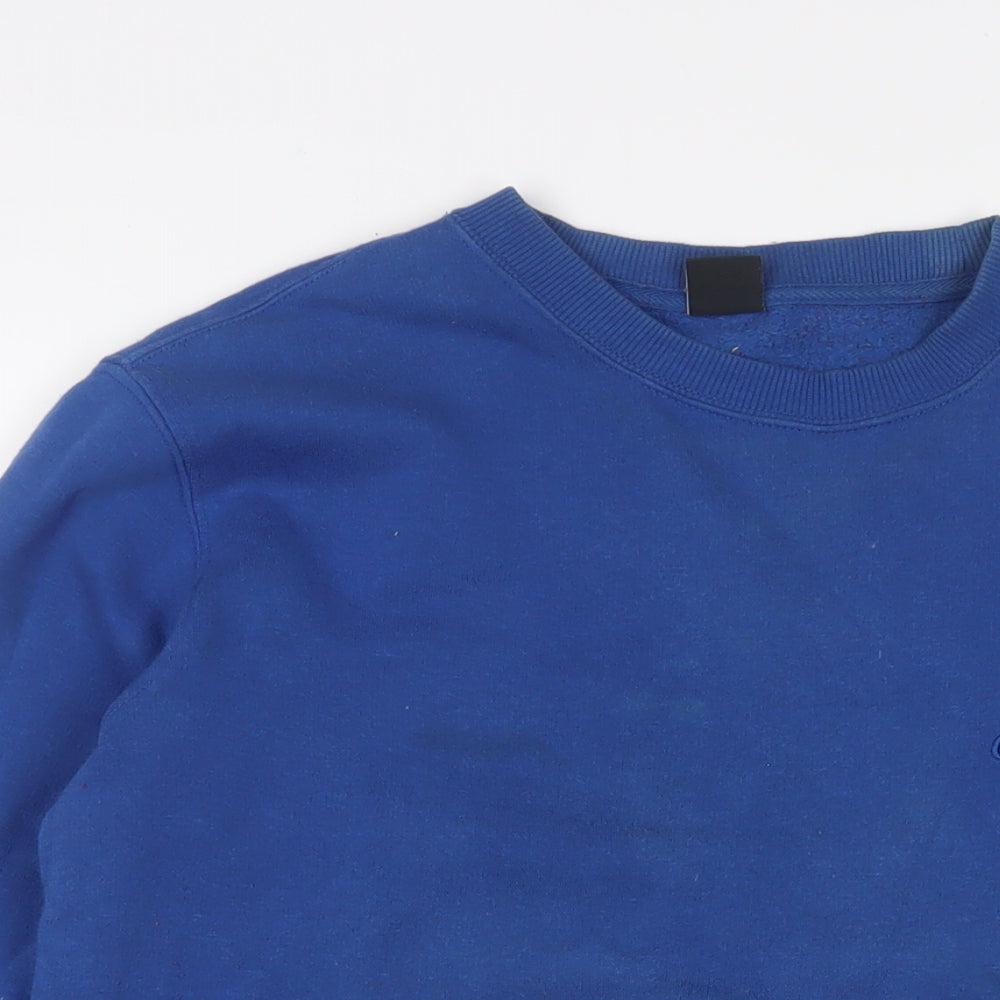 Cotton Traders Mens Blue Cotton Pullover Sweatshirt Size S