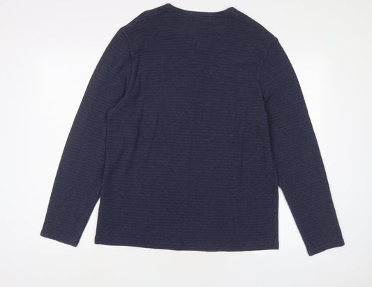 BHS Mens Blue Polyester Pullover Sweatshirt Size L