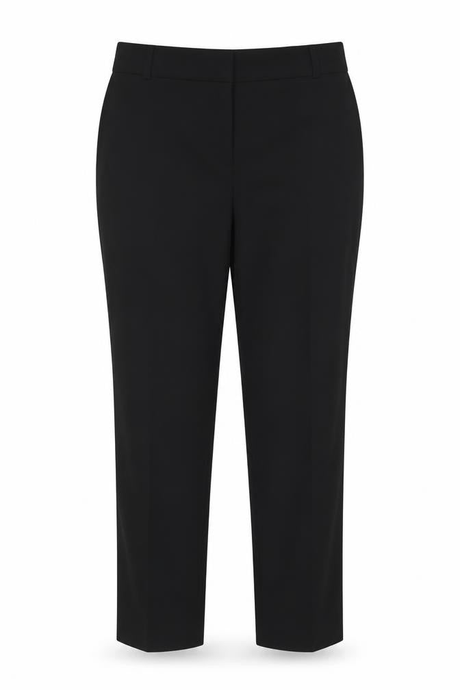 Next Womens Black Polyester Trousers Size 12 L27 in Regular Hook & Eye