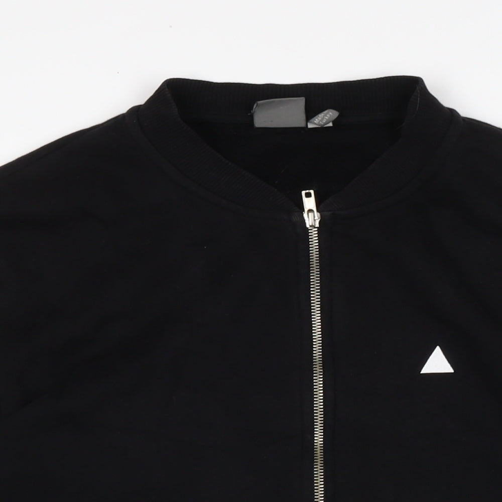 ASOS Mens Black Cotton Full Zip Sweatshirt Size M