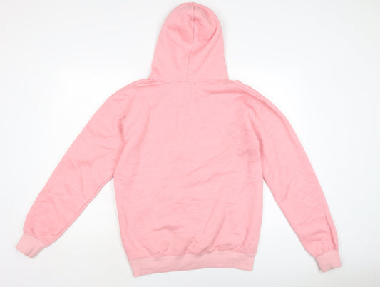 PRETTYLITTLETHING Womens Pink Cotton Pullover Hoodie Size S