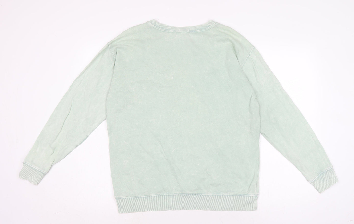 Victoria's Secret Womens Green Cotton Basic T-Shirt Size S Crew Neck