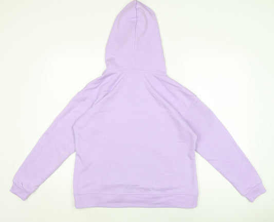 Dragonfly Womens Purple Cotton Pullover Hoodie Size 12
