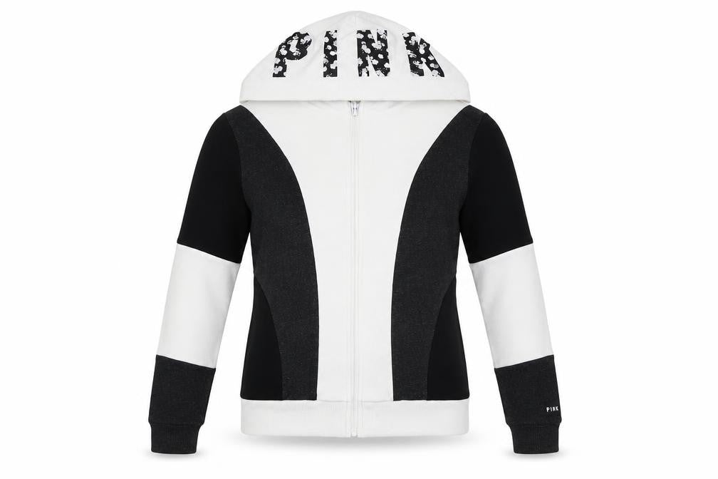 Victoria's Secret Womens White Cotton Full Zip Hoodie Size XS