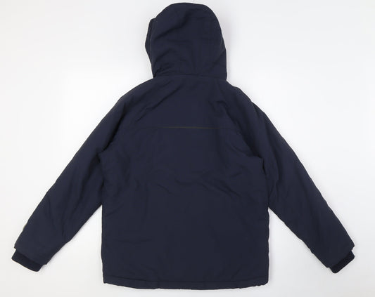 NEXT Girls Blue Basic Coat Coat Size 12 Years Zip