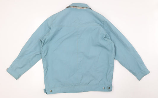 David Barry Womens Blue Jacket Size 16 Button