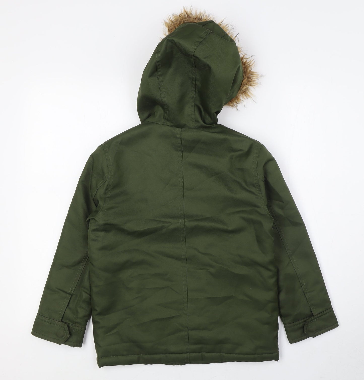 Gap Boys Green Overcoat Coat Size S Zip