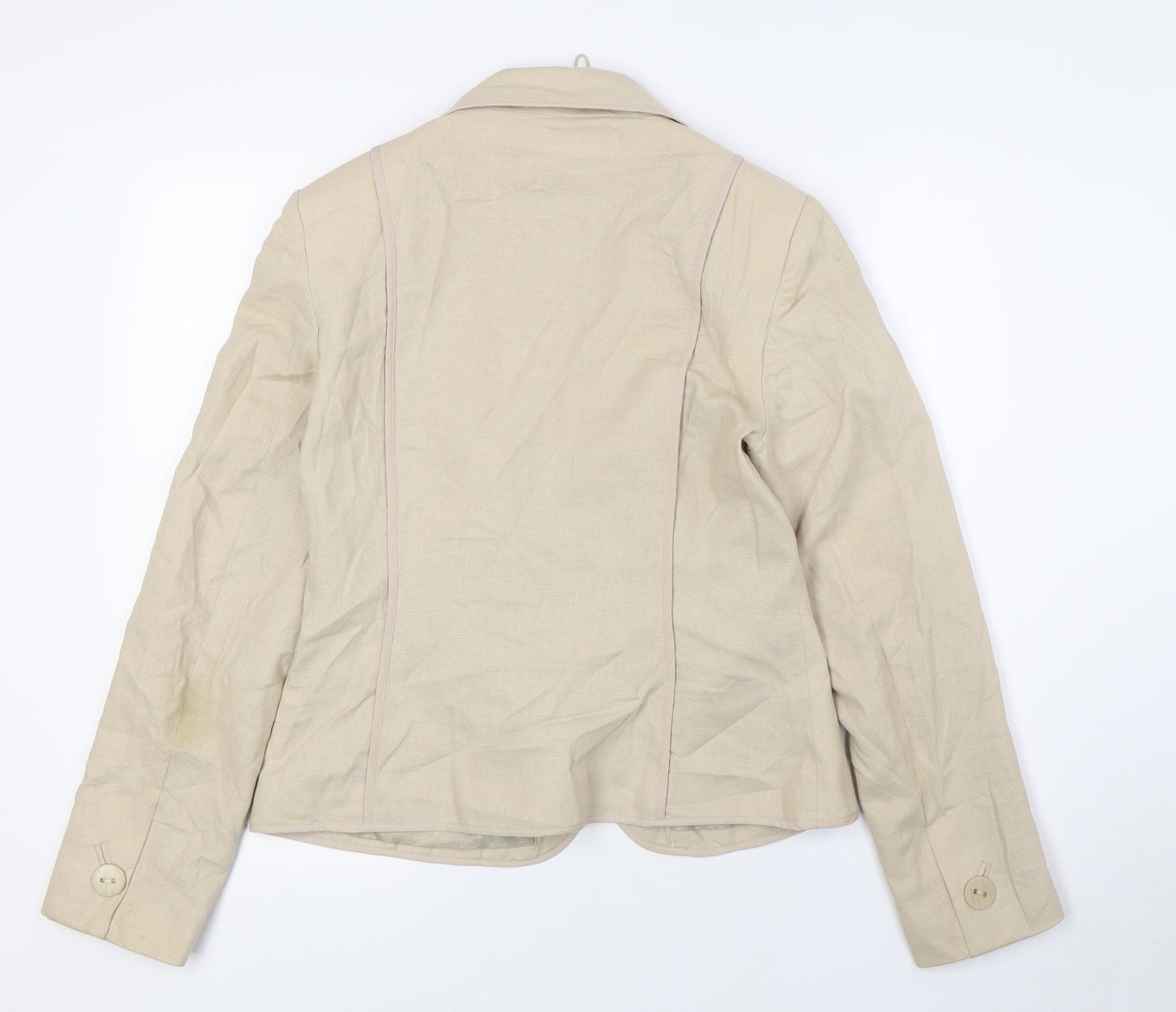 Marks and Spencer Womens Beige Jacket Size 12 Button