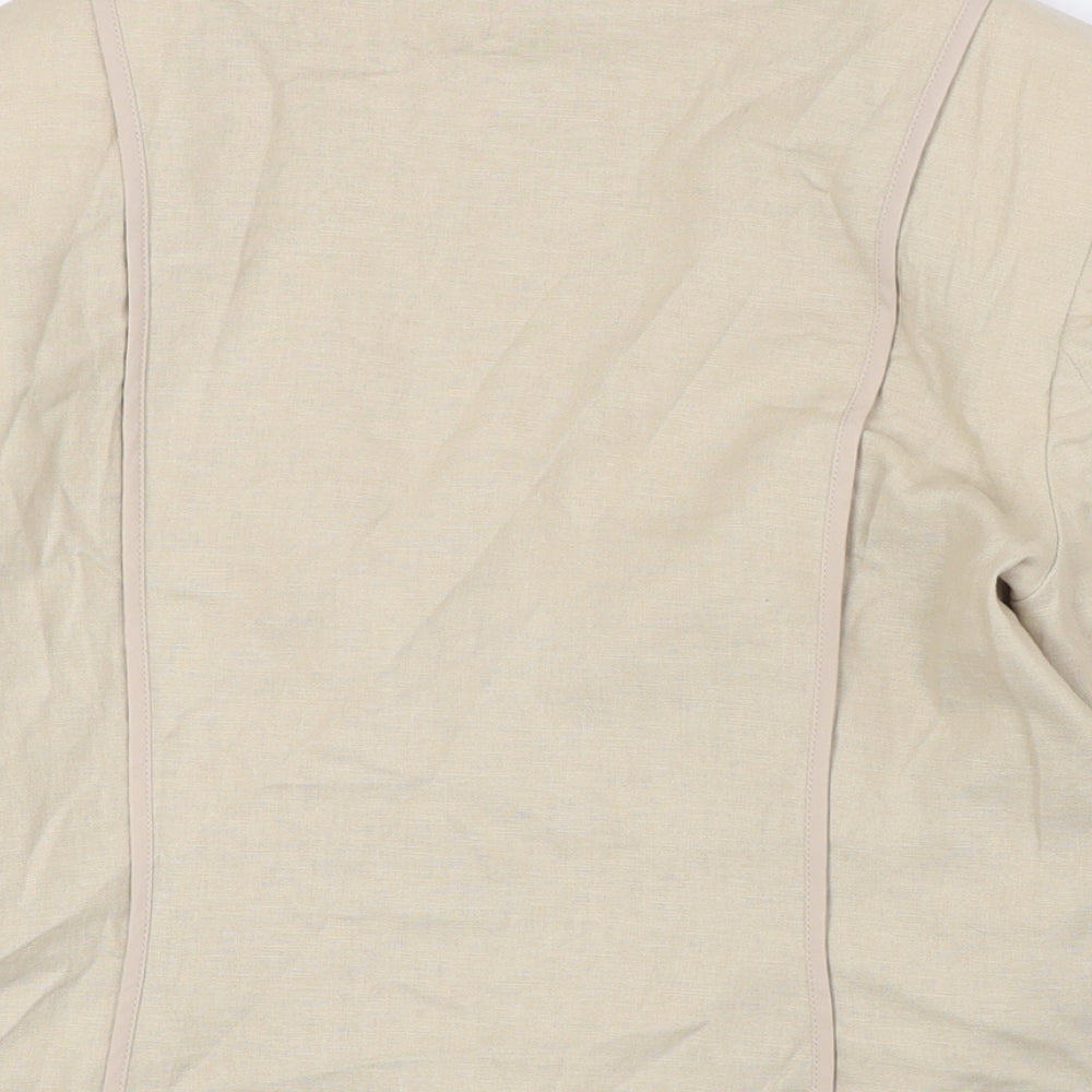 Marks and Spencer Womens Beige Jacket Size 12 Button