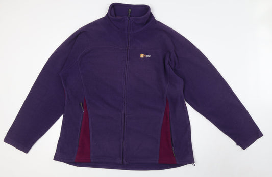 Hi Gear Womens Purple Jacket Coatigan Size 20 Zip - Interactive