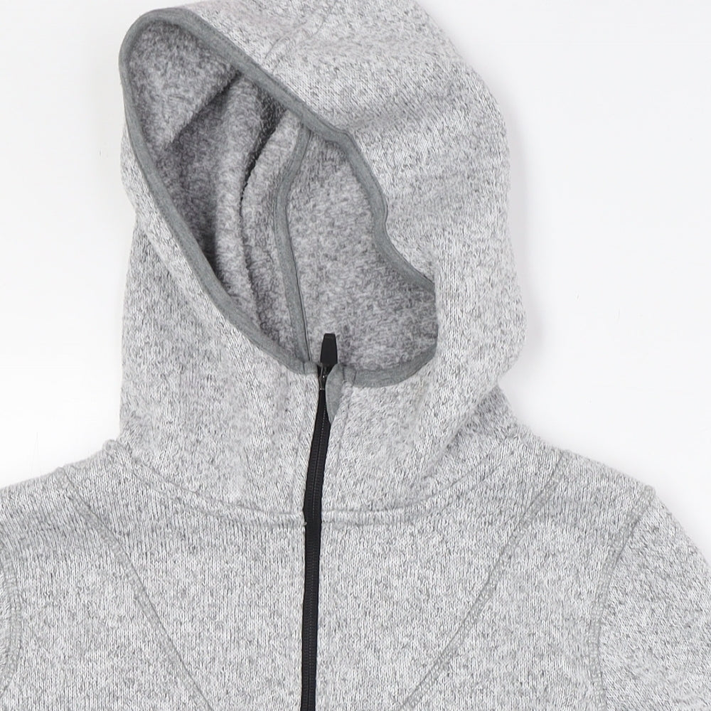 NEXT Womens Grey Polyester Pullover Hoodie Size 8 Zip - Pockets