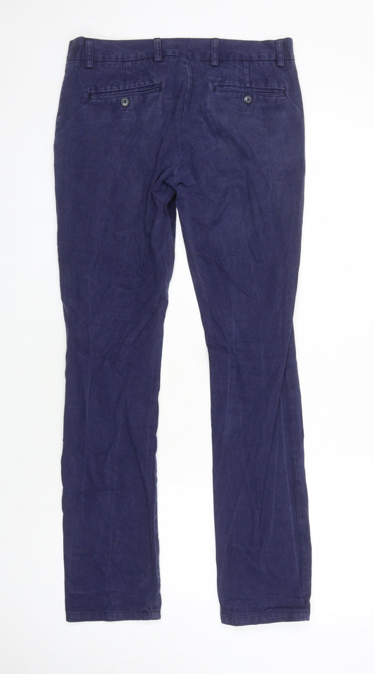 Aqua Womens Blue Cotton Straight Jeans Size 30 in L30 in Regular