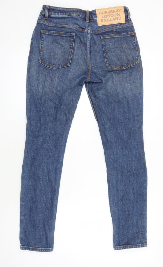 Burberry Womens Blue Cotton Skinny Jeans Size 26 in L27 in Regular