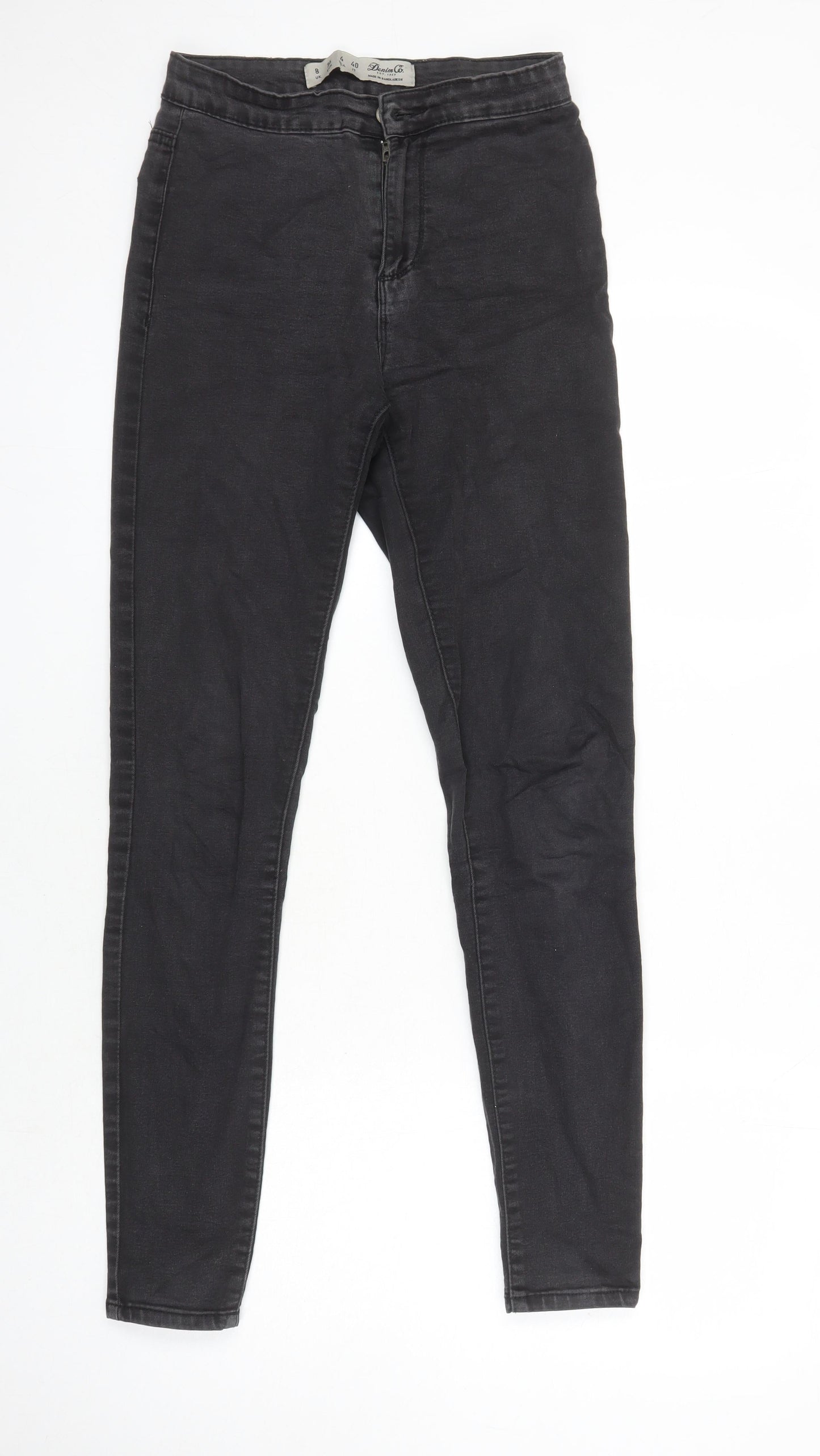 Denim Co Womens Black Cotton Jegging Jeans Size 8 L28.5 in Regular