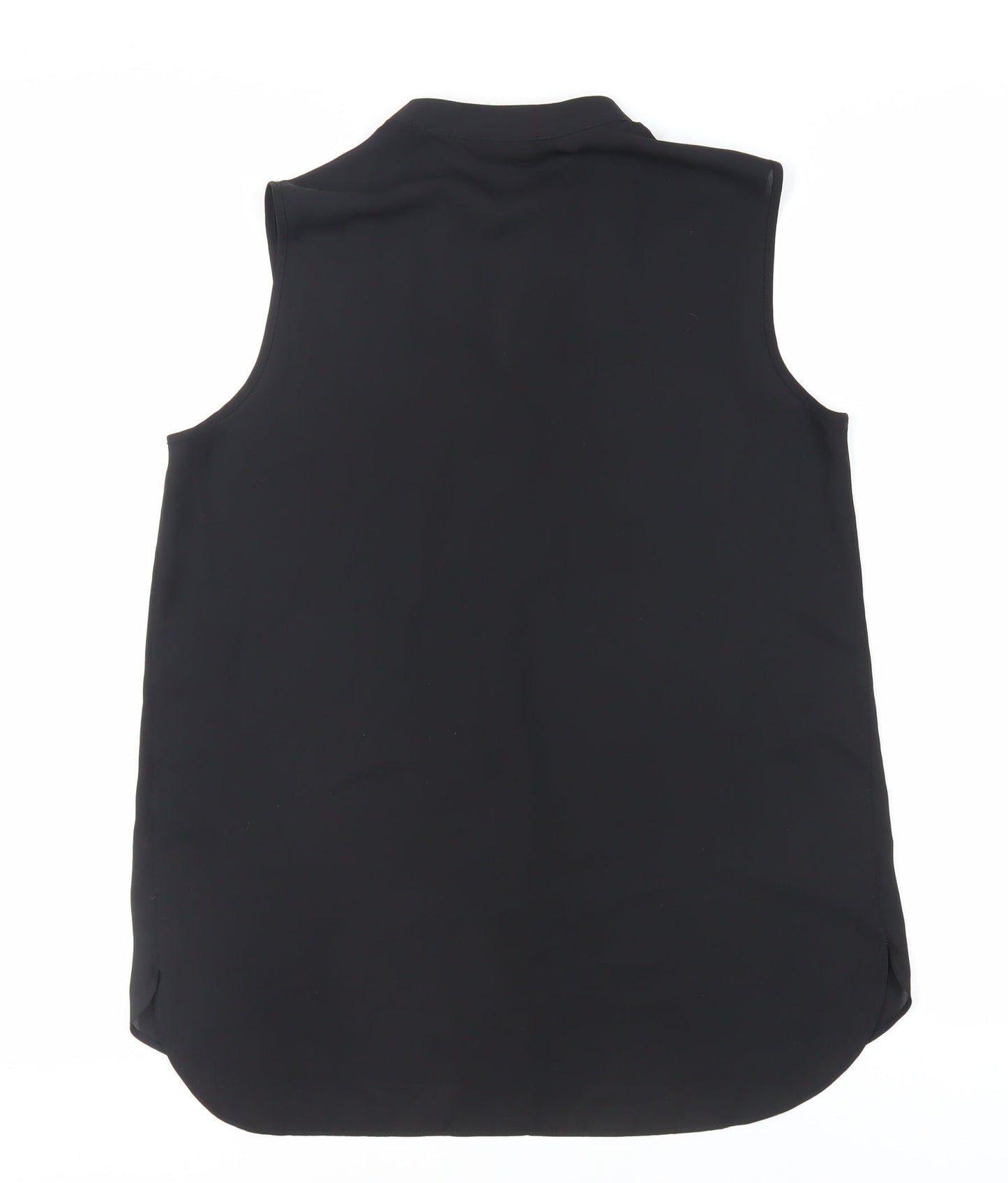 Dorothy Perkins Womens Black Polyester Basic Blouse Size 12 V-Neck