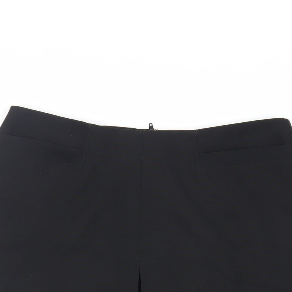 United Colors of Benetton Womens Black Polyester Mini Skirt Size 10 Zip