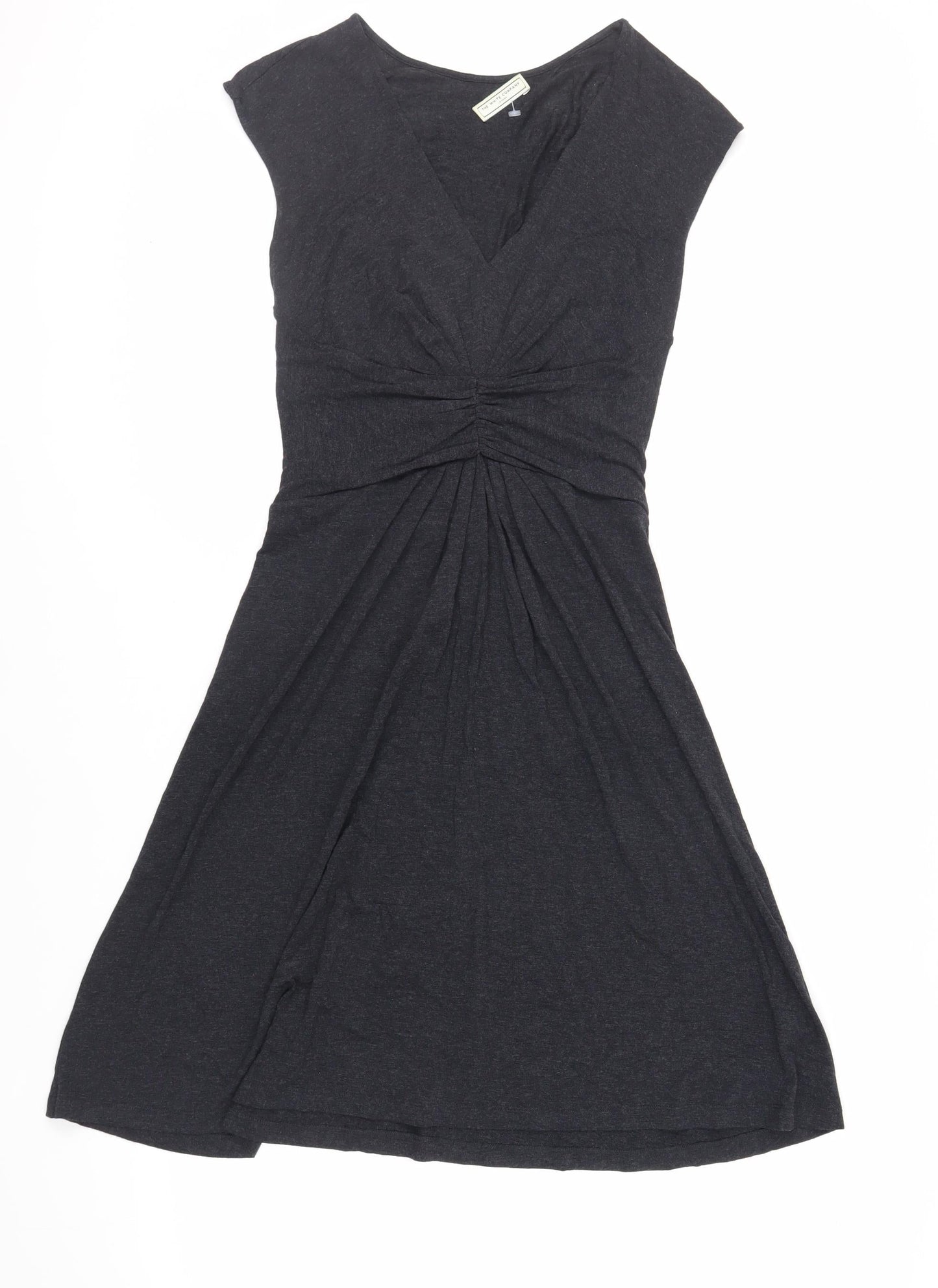 The White Company Womens Grey Viscose Fit & Flare Size XS V-Neck