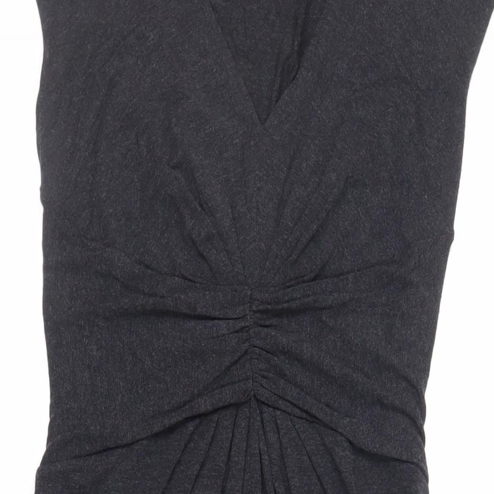 The White Company Womens Grey Viscose Fit & Flare Size XS V-Neck