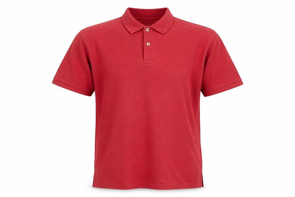Marks & Spencer Mens Red Cotton Polo Size M Collared Button