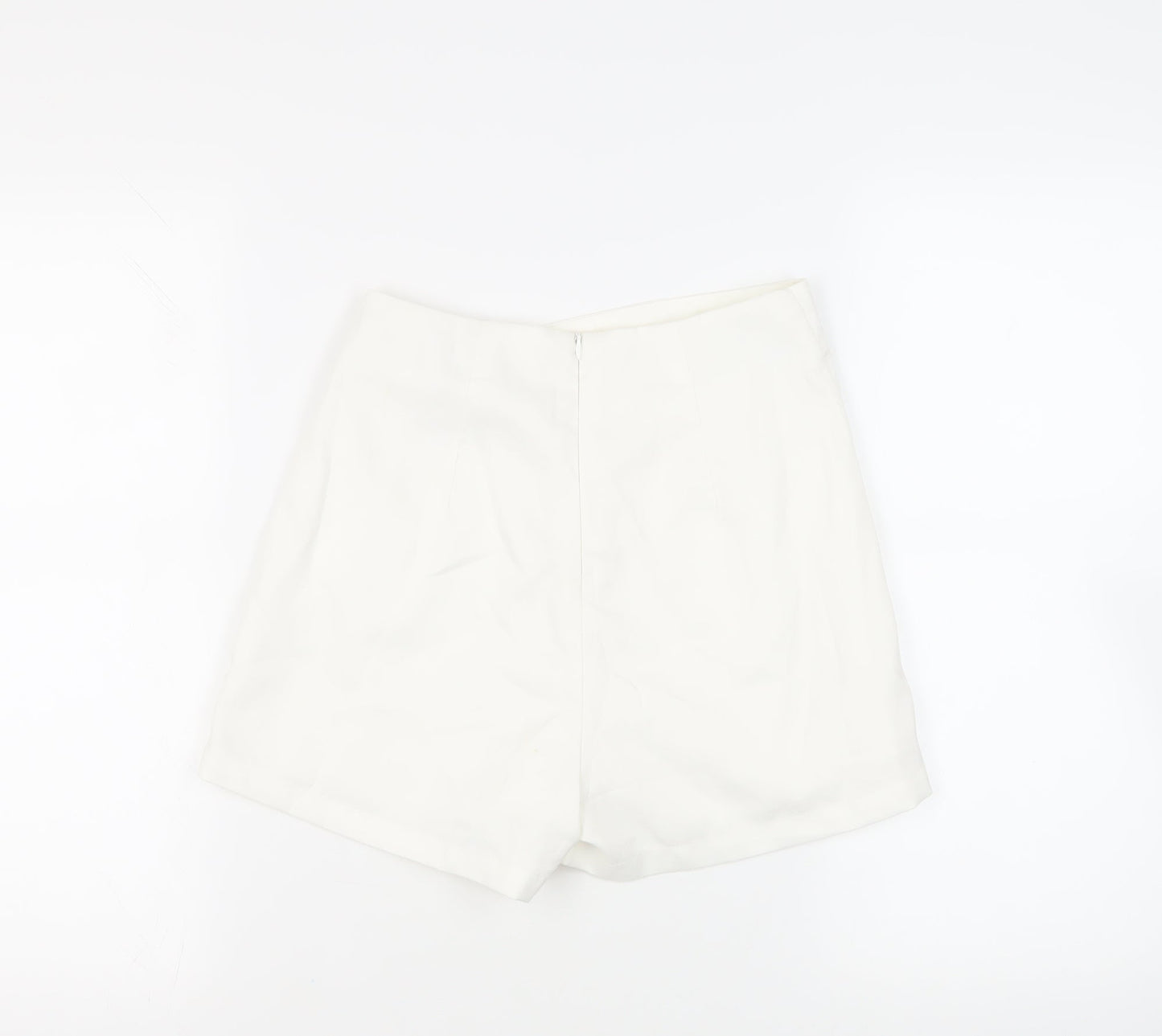 Missguided Womens White Polyester Skort Skirt Size 6 Zip