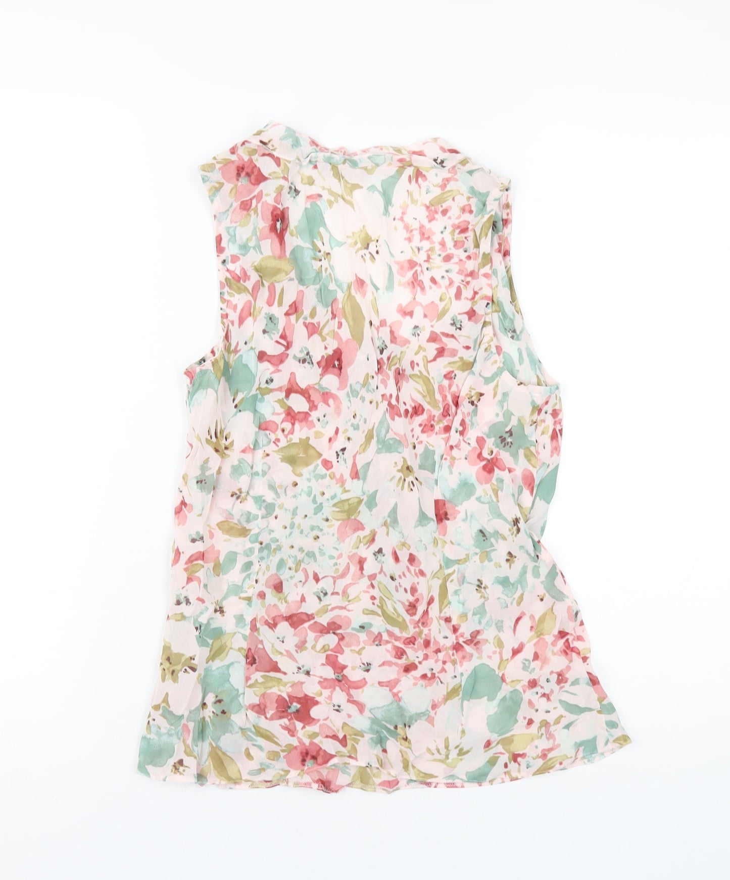 Per Una Womens Multicoloured Floral Viscose Basic Tank Size 12 Scoop Neck