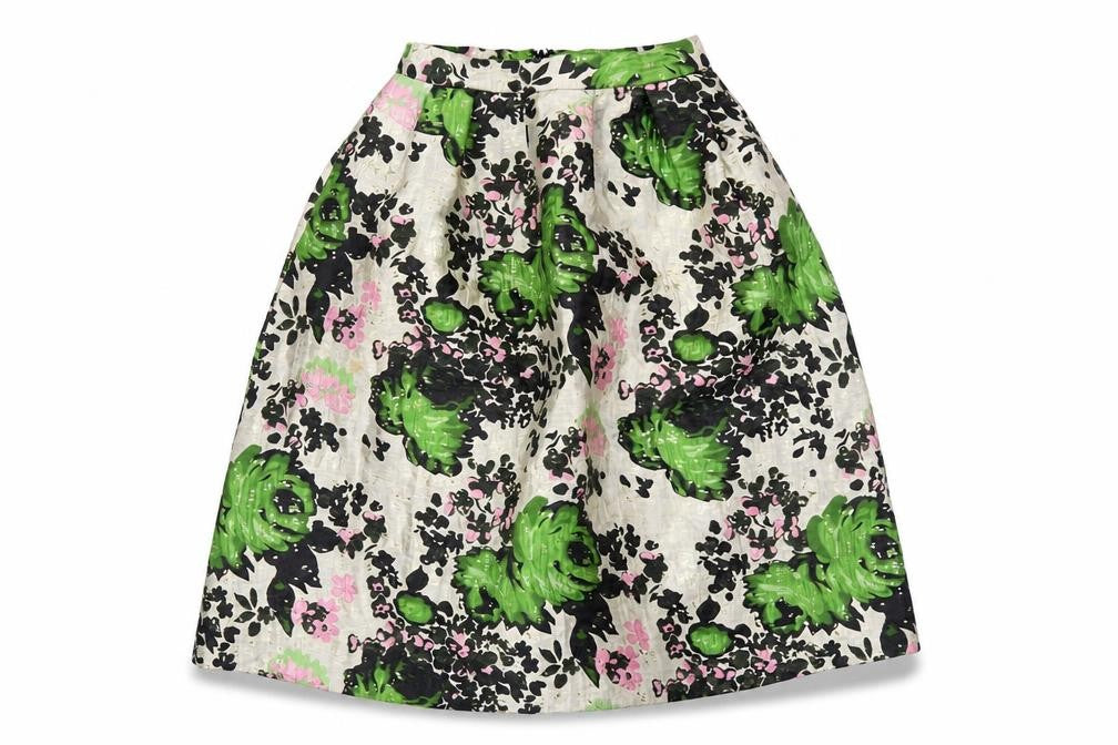 Next Womens Multicoloured Geometric Polyester A-Line Skirt Size 10 Zip