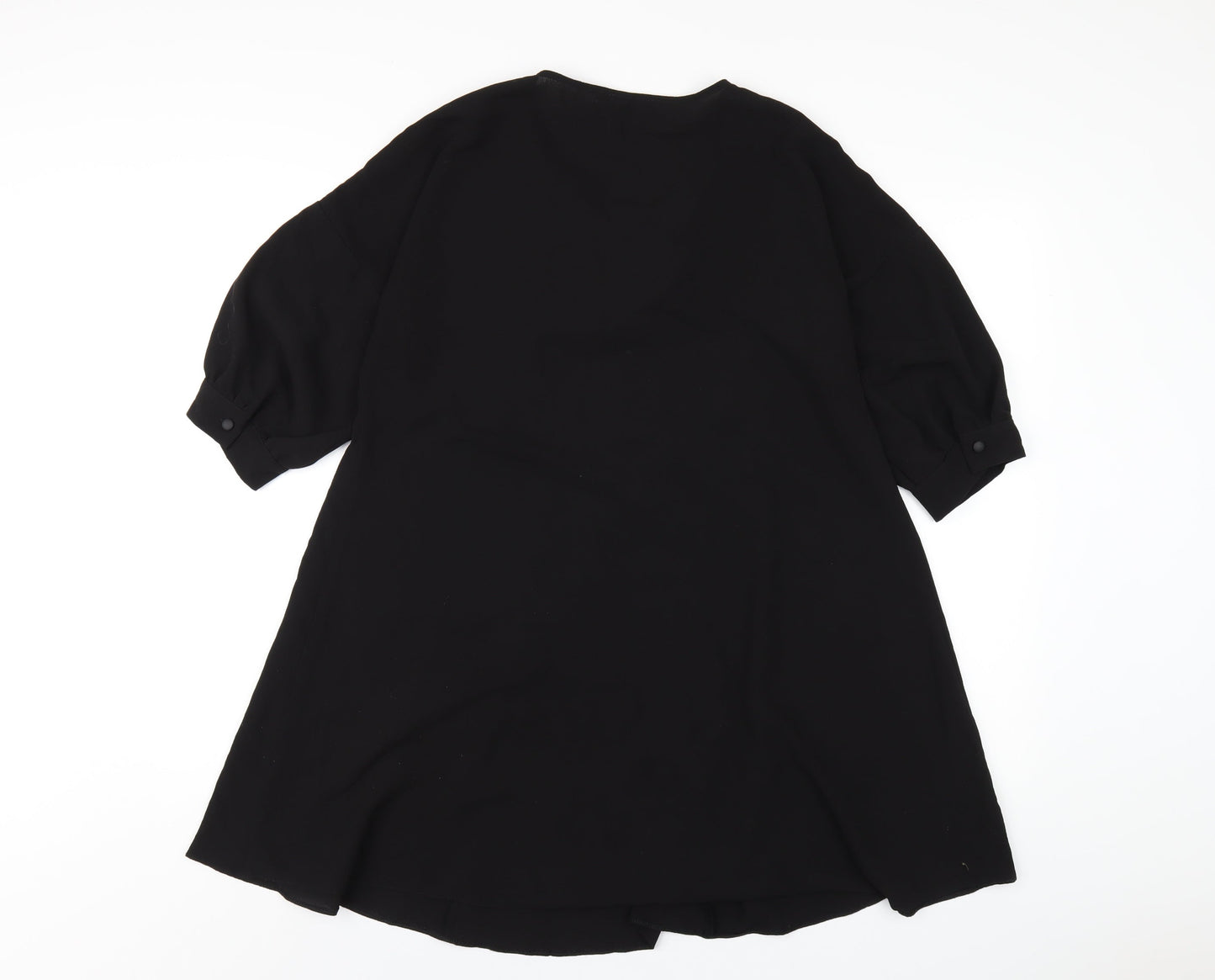 ASOS Womens Black Polyester A-Line Size 6 V-Neck Pullover