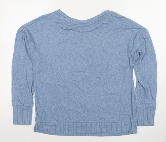 Marks and Spencer Womens Blue Viscose Pullover Sweatshirt Size 12 Pullover
