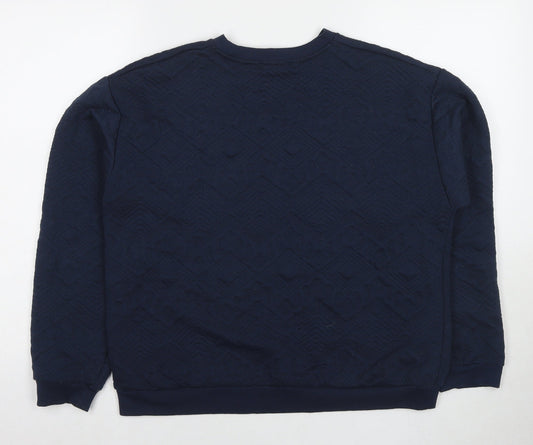 Zara Womens Blue Polyester Pullover Sweatshirt Size M Pullover