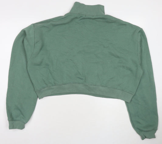 PRETTYLITTLETHING Womens Green Cotton Pullover Sweatshirt Size XL Pullover