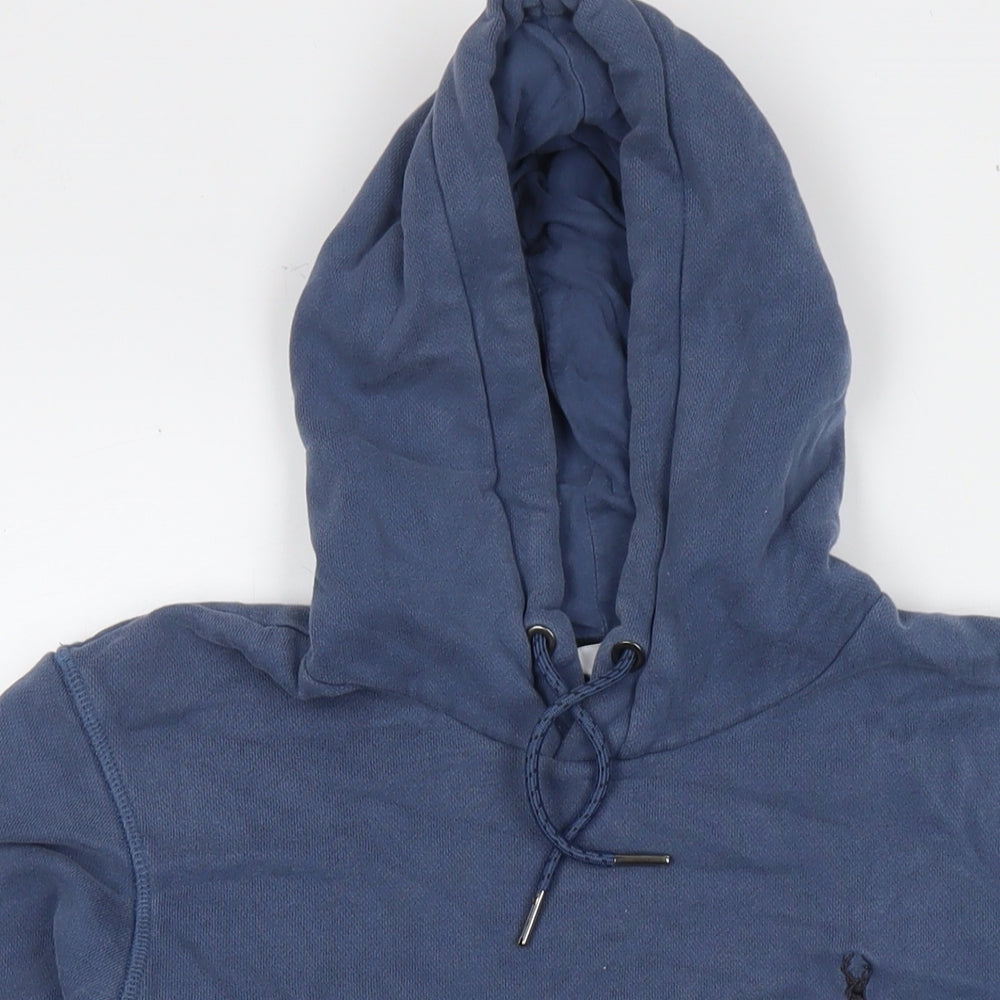 NEXT Mens Blue Cotton Pullover Hoodie Size S