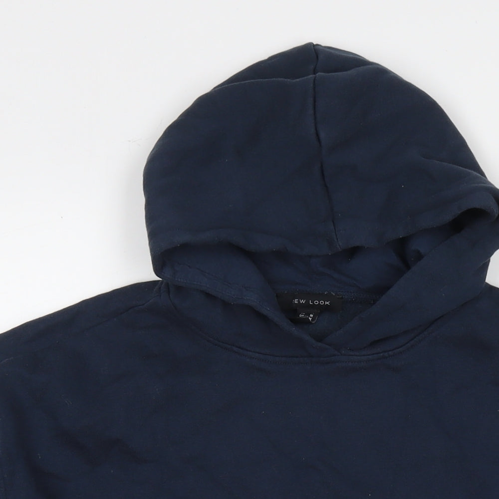 New Look Womens Blue Cotton Pullover Sweatshirt Size M Pullover
