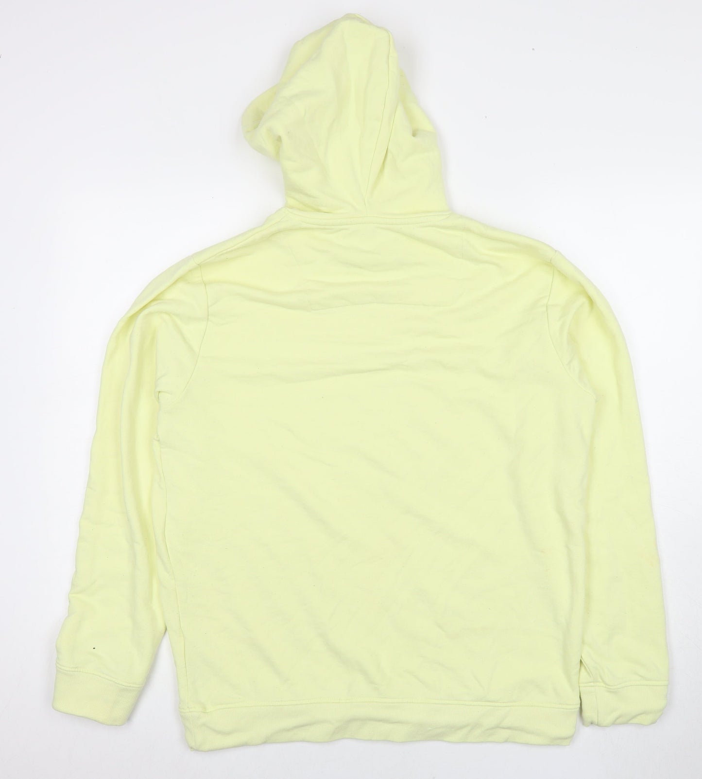 Indicore Mens Yellow Cotton Pullover Sweatshirt Size L