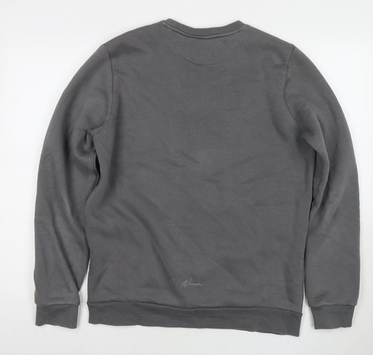 Nimes Mens Grey Cotton Pullover Sweatshirt Size M - Velcro Logo