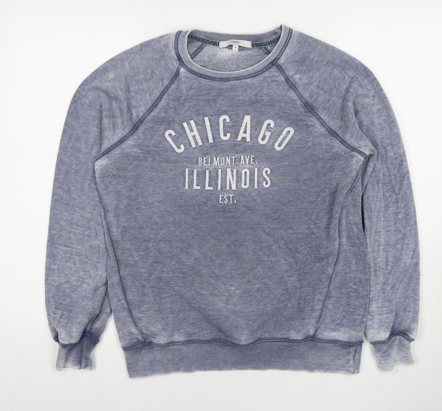 NEXT Womens Blue Cotton Pullover Sweatshirt Size XS Pullover - Chicago