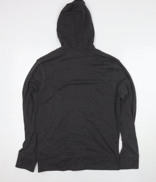 LA Gear Womens Grey Cotton Full Zip Hoodie Size 16 Pullover