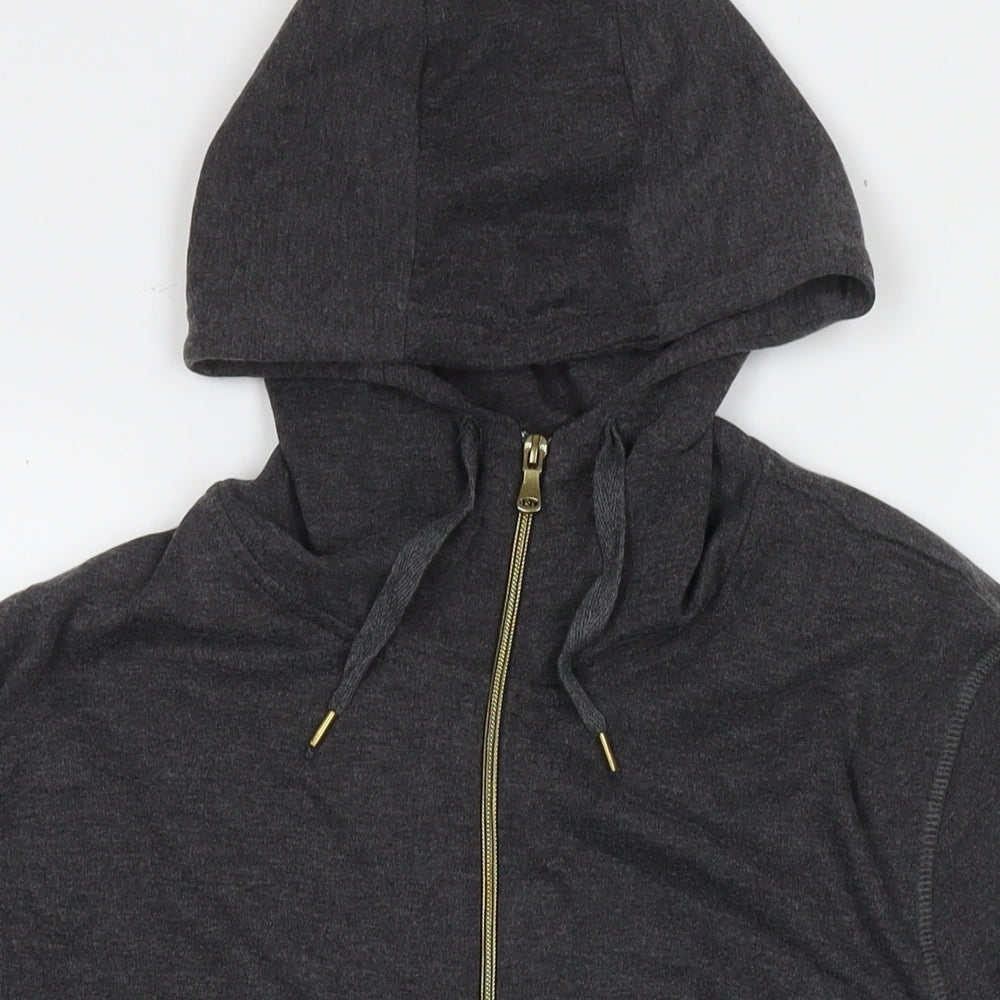LA Gear Womens Grey Cotton Full Zip Hoodie Size 16 Pullover