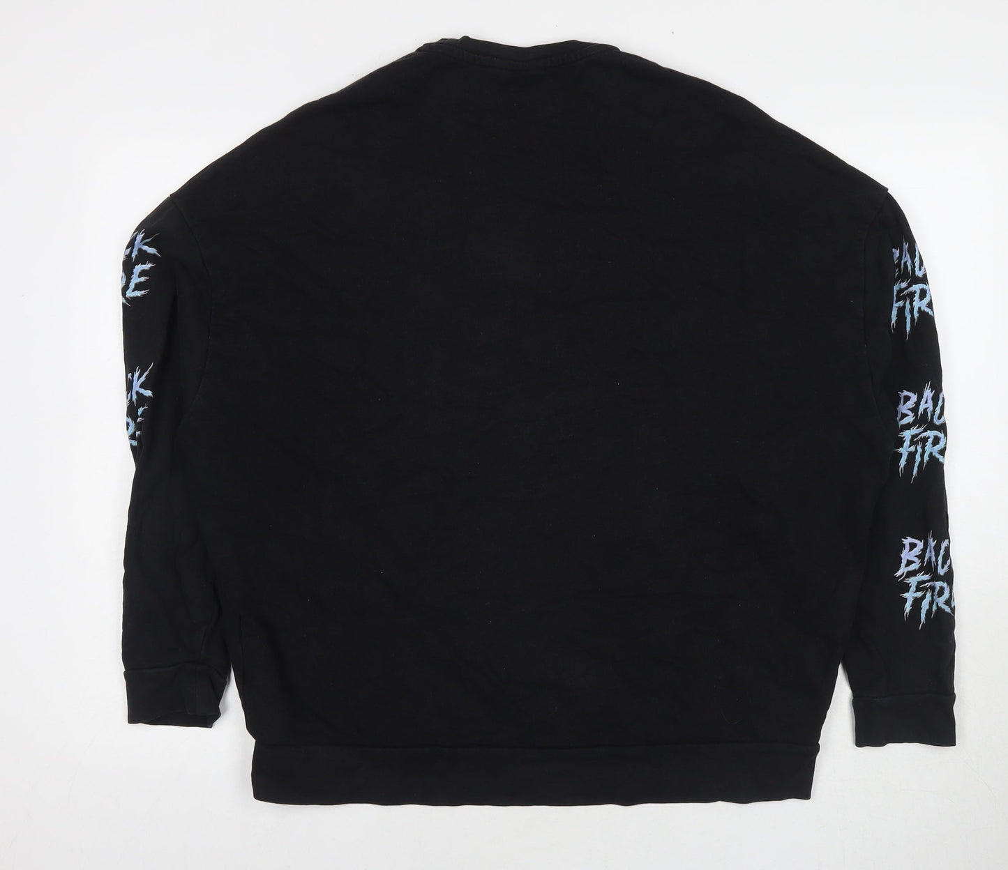 ASOS Mens Black Cotton Pullover Sweatshirt Size S - Takeover