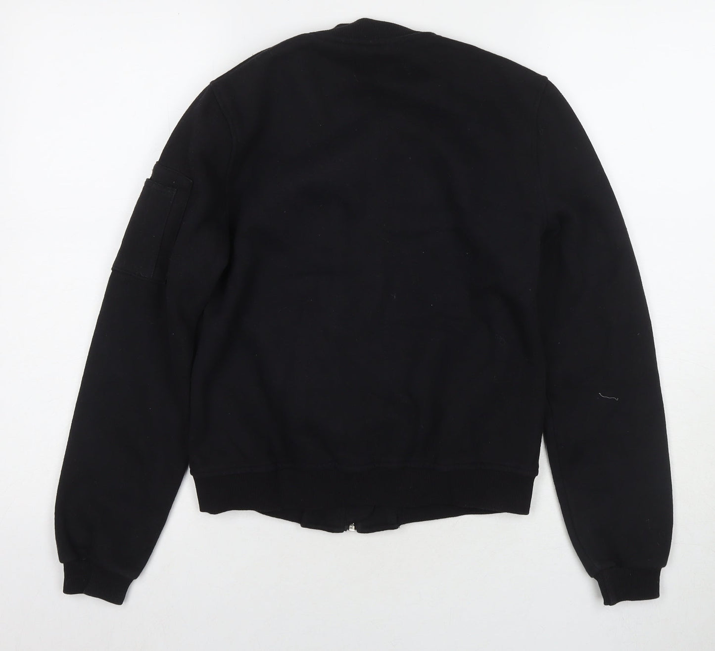Missguided Womens Black Polyester Full Zip Sweatshirt Size 6 Zip
