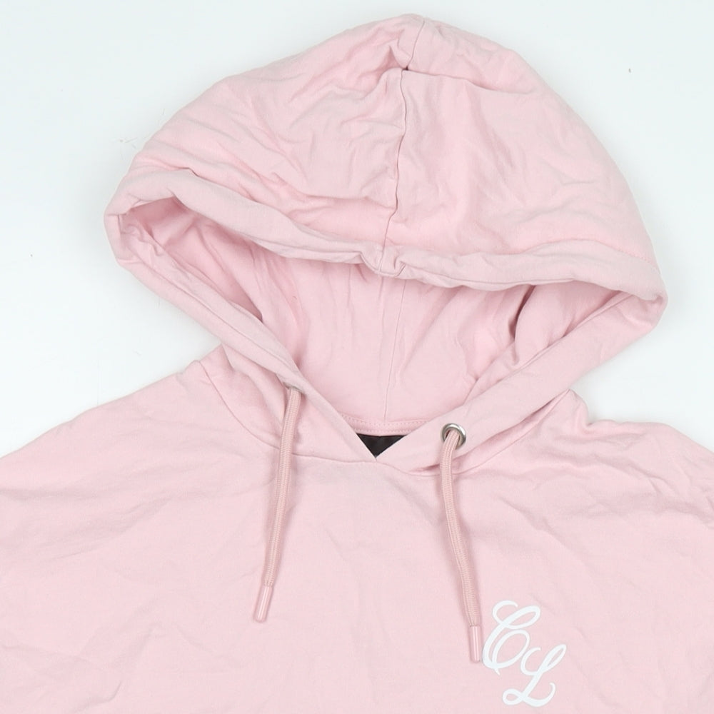 Closure Womens Pink Cotton Pullover Hoodie Size 8 Pullover