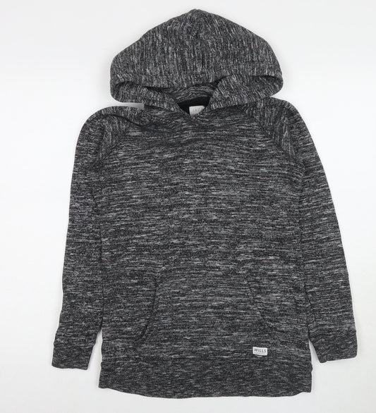 Jack Wills Womens Grey Cotton Pullover Hoodie Size 6 Pullover