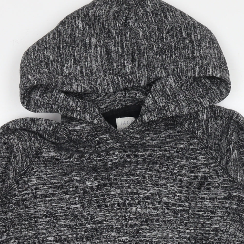 Jack Wills Womens Grey Cotton Pullover Hoodie Size 6 Pullover