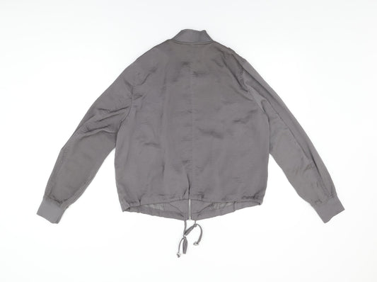H&M Womens Grey Jacket Size 12 Zip