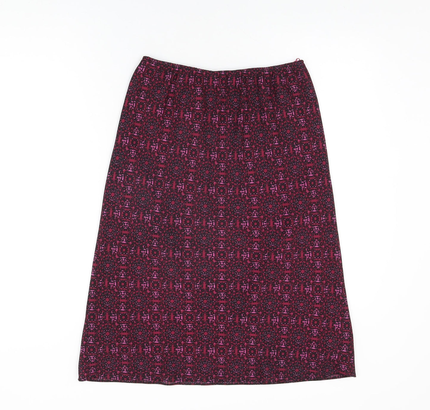 AMARANTO Womens Pink Geometric Polyester Flare Skirt Size 12