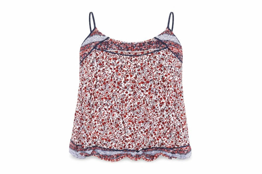 Marks & Spencer Womens White Floral Viscose Top Pyjama Top Size 8