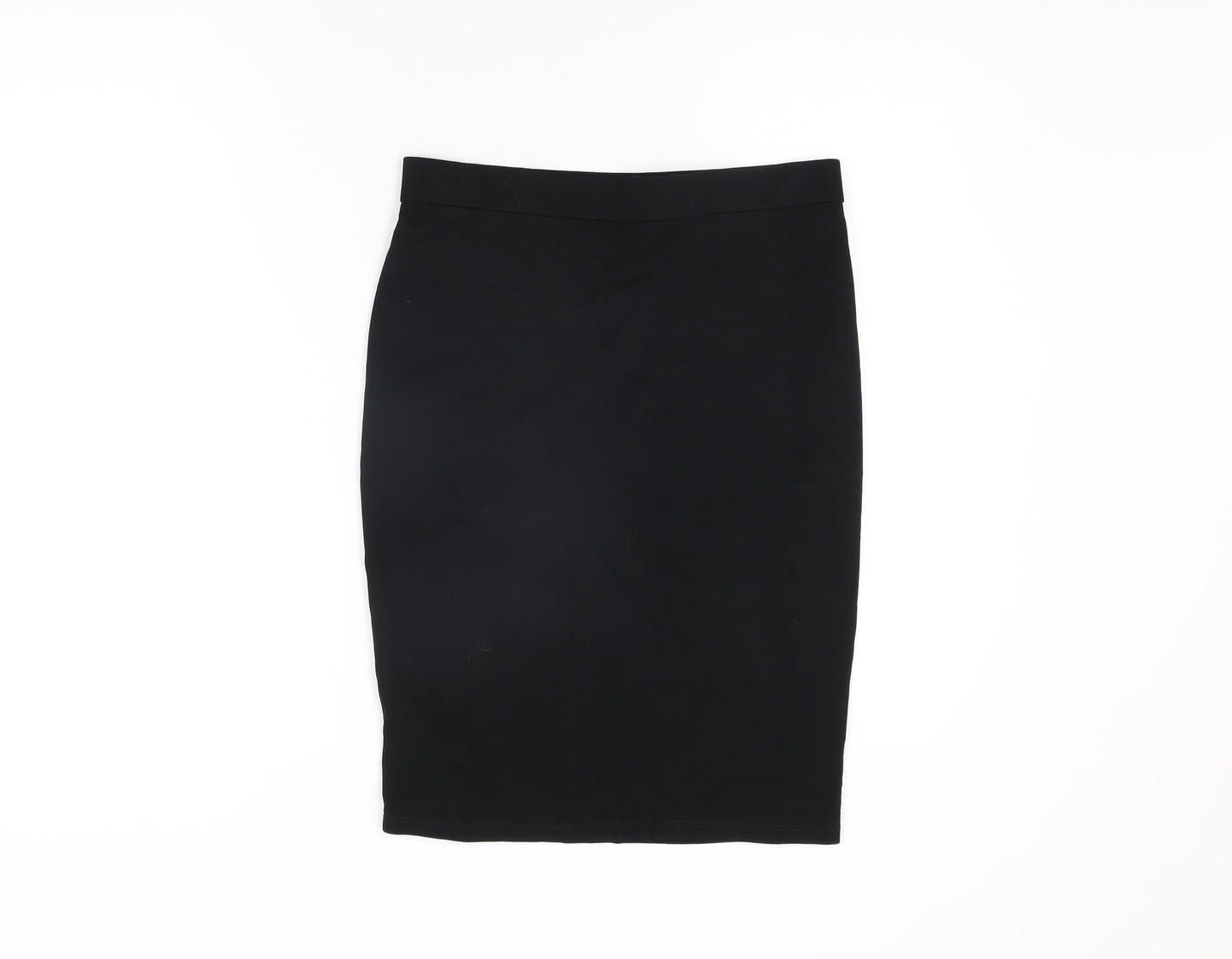 Marks and Spencer Womens Black Viscose Straight & Pencil Skirt Size 29 in