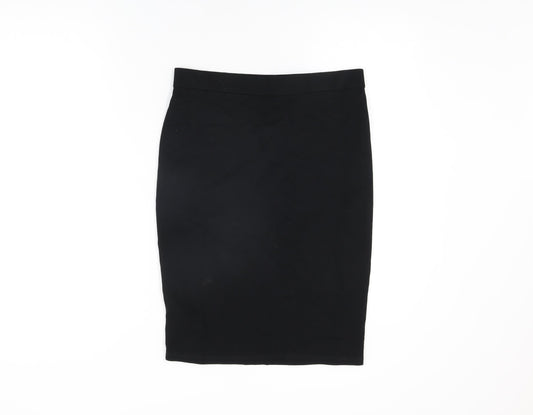Marks and Spencer Womens Black Viscose Straight & Pencil Skirt Size 29 in
