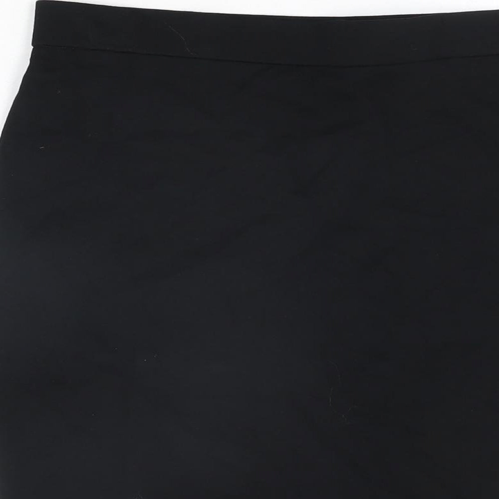 Marks and Spencer Womens Black Viscose Straight & Pencil Skirt Size 29 in